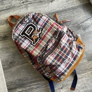 Polo Ralph Lauren logo backpack. Multicolored OS adjustable shoulder strap.